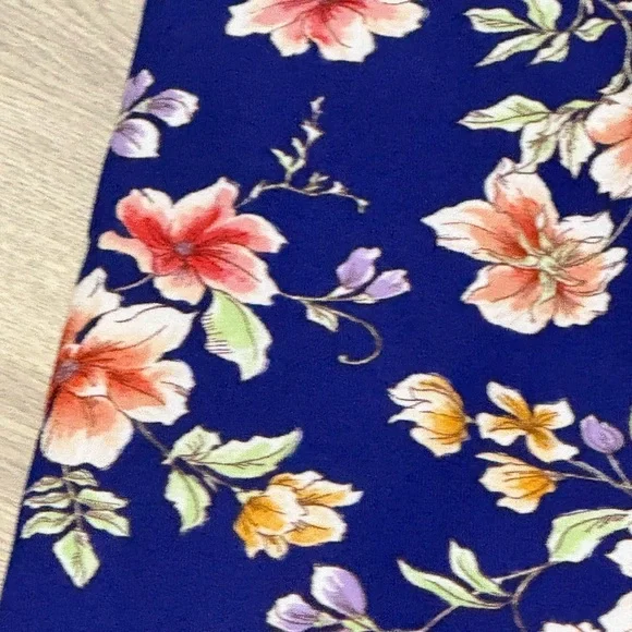 Studio B Summer Dress Blue Long Floral NWT XL - Picture 3 of 13